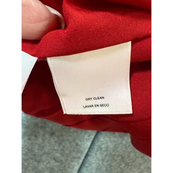 Kasper Sheath Dress Women's 10 Red Lined Stretch Round Neck Sleeveless Back Zip - Picture 4 of 8